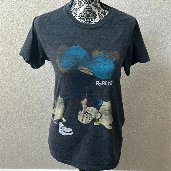 SAVVY Popeye Graphic T-shirt S - Picture 2 of 5
